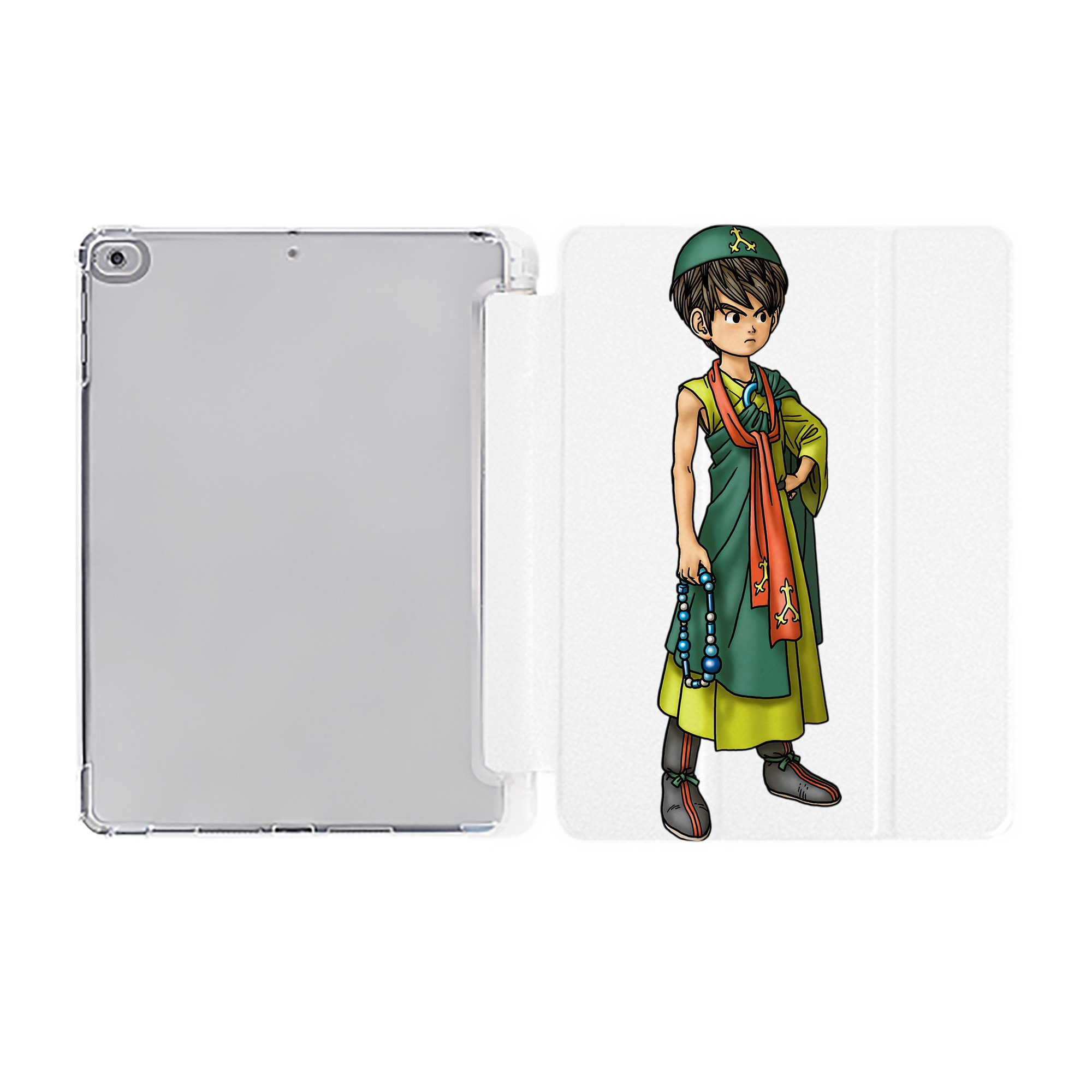（画像用） ドラゴンクエスト Doragon Kuesuto Dragon Quest IPad ケース ペン収納付き 三つ折りスタンド PUレザー×シリコン 対応機種9.5/10.5/10.9インチ
